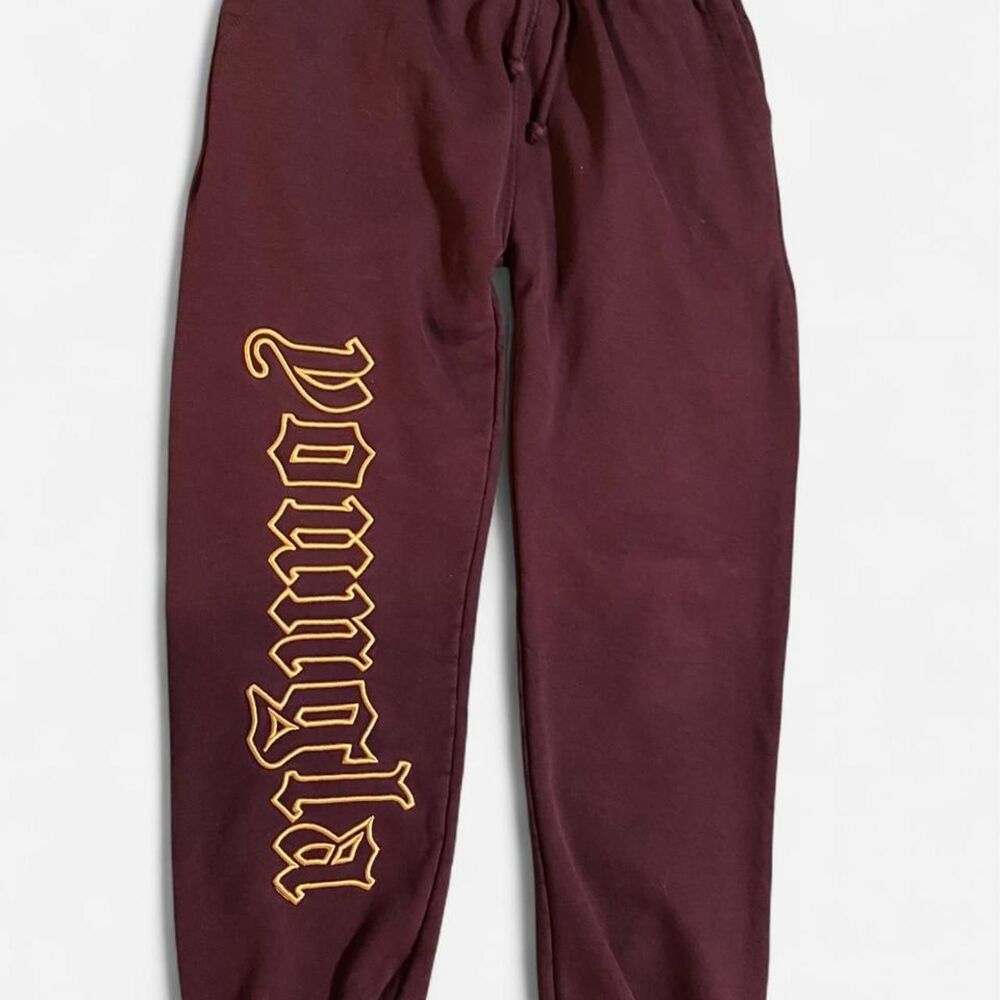 Youngla Men's Burgundy and Gold Joggers-tracksuits